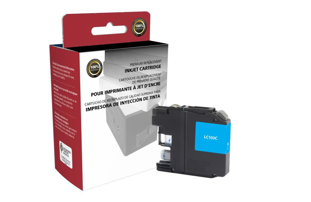 High Yield Cyan Ink Cartridge for Brother LC103XL